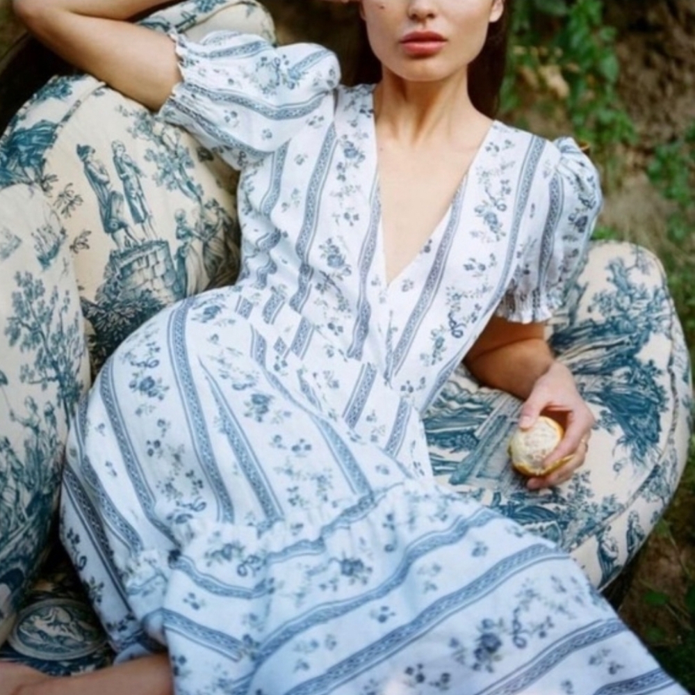 Reformation Veronika Dress In Roquefort